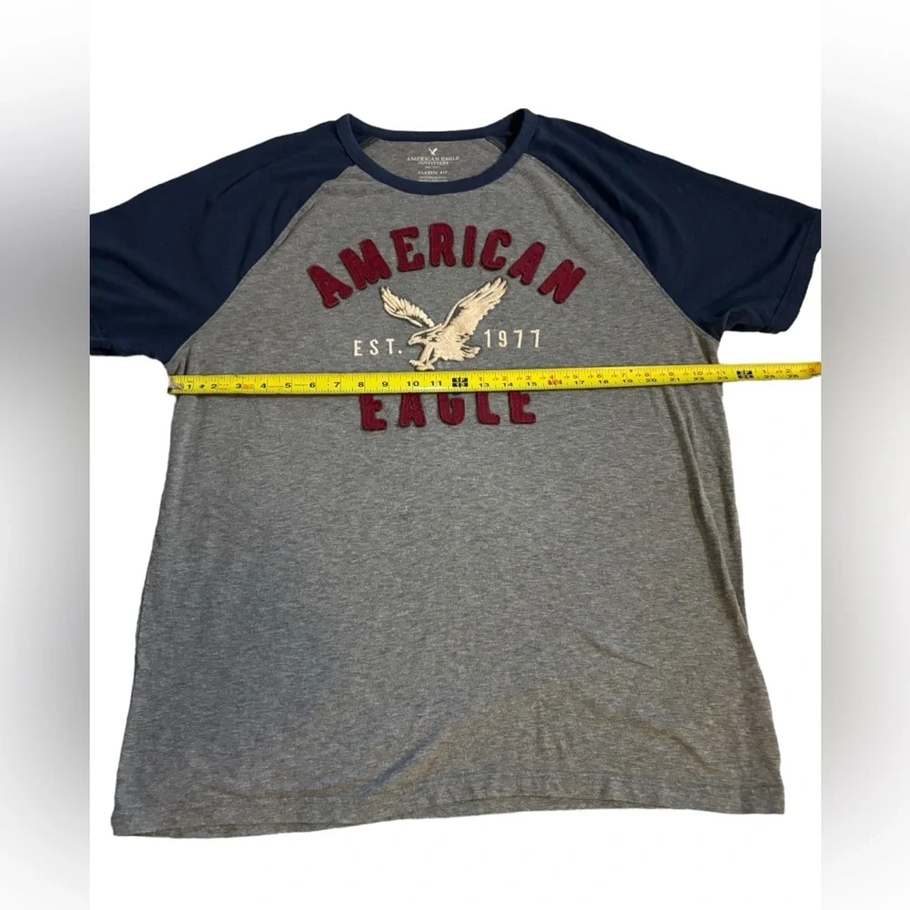 American Eagle Outfitters Men’s Gray/Blue‎ Short Sleeve Tee-Shirt Size XL